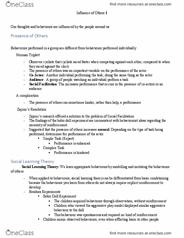 PSYCH 1X03 Lecture Notes - Lecture 10: Cognitive Dissonance, Strip Search Phone Call Scam, Sunk Costs thumbnail