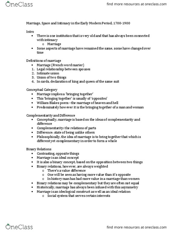 Women's Studies 2161A/B Lecture Notes - Lecture 2: Miscegenation, Not About Love, Absolute Difference thumbnail