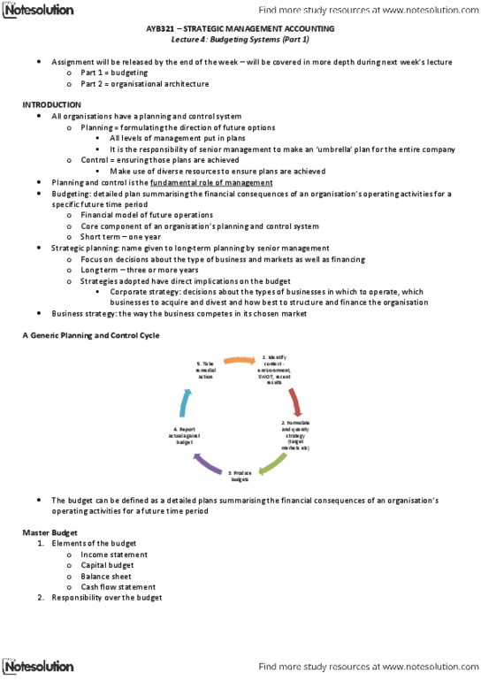 AYB321 Lecture Notes - 18 Months, Collective Action, Cash Flow Statement thumbnail