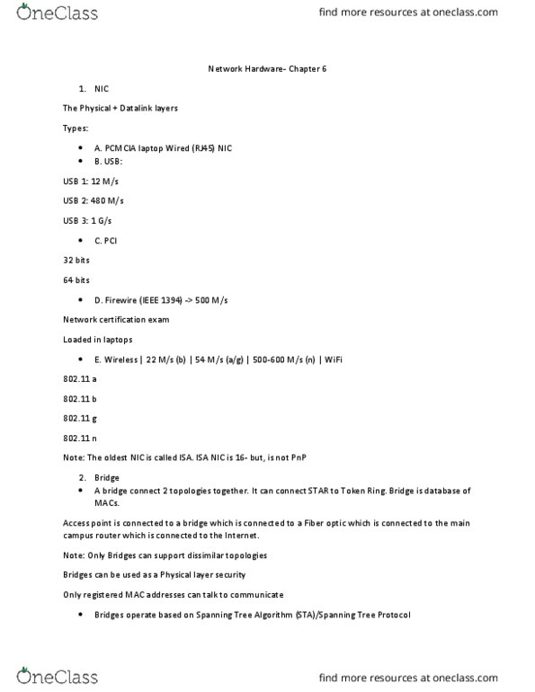 ITM 301 Lecture Notes - Lecture 6: Broadcast Domain, Border Gateway Protocol, Long Key thumbnail