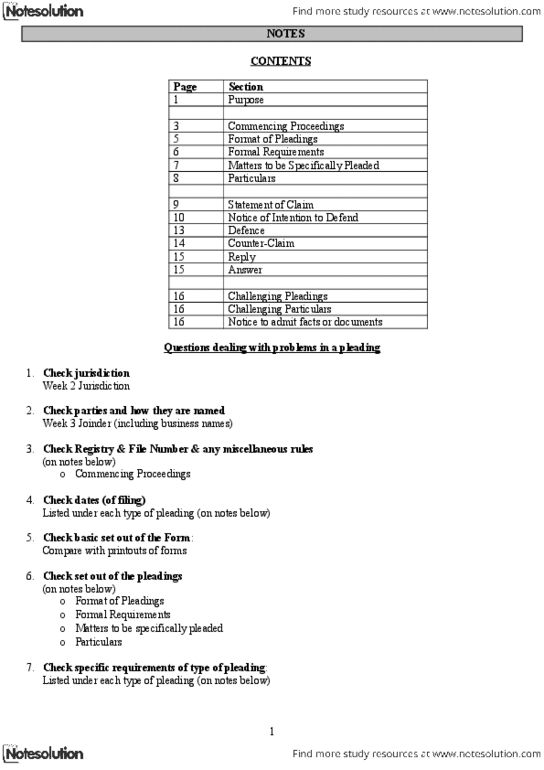 LWB431 Lecture Notes - Lecture 5: Inherent Jurisdiction, Bankruptcy Act, Service Of Process thumbnail