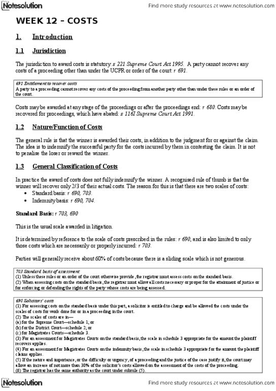 LWB431 Lecture Notes - Witenagemot, Harry Gibbs, London General thumbnail