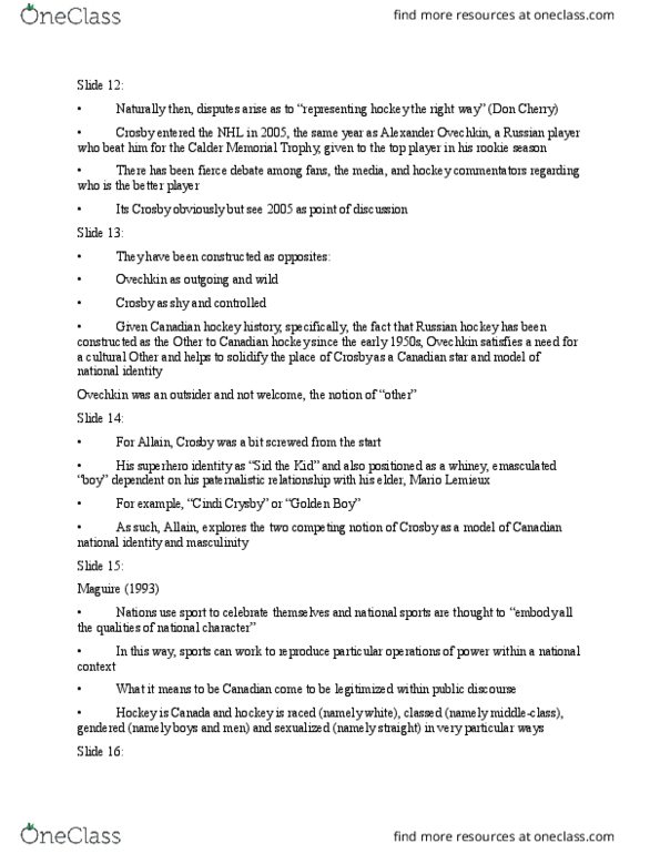 SOC 505 Lecture Notes - Lecture 8: Sidney Crosby, Hoodie, Ray Rice thumbnail