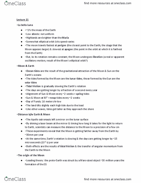 GEO 303 Lecture Notes - Lecture 21: Feldspar, Dynamo Theory, Basalt thumbnail