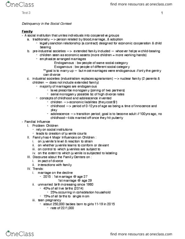 SOCI 3070 Lecture Notes - Lecture 3: Social Learning Theory, Cultural Lag, Incest thumbnail