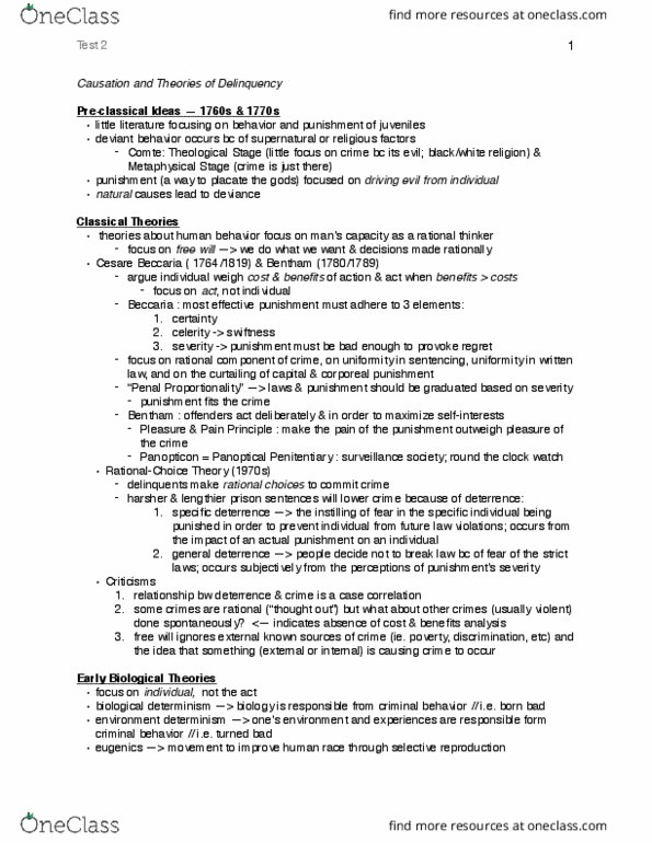 SOCI 3070 Lecture Notes - Lecture 2: Erving Goffman, Social Learning Theory, Restorative Justice thumbnail