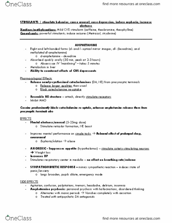 PSY 315 Lecture Notes - Lecture 13: Fetus, Procaine, Stomach thumbnail