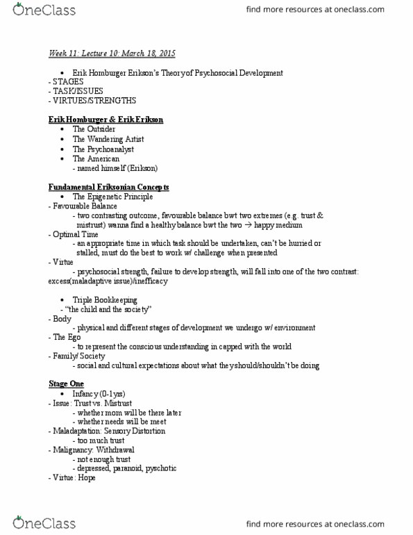 PSYB30H3 Lecture Notes - Lecture 9: How I Met Your Mother, Promiscuity, Record Linkage thumbnail