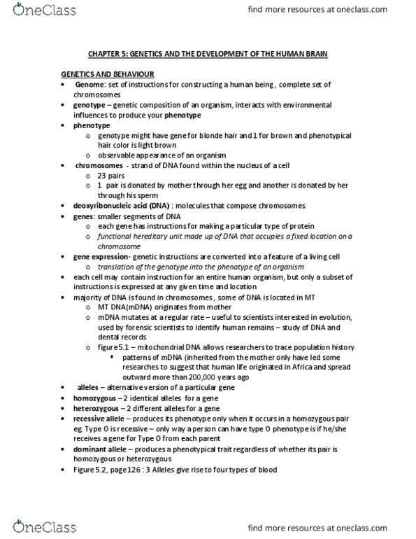 PSYB64H3 Chapter 5: Detailed Textbook Notes - Chapter #5 thumbnail