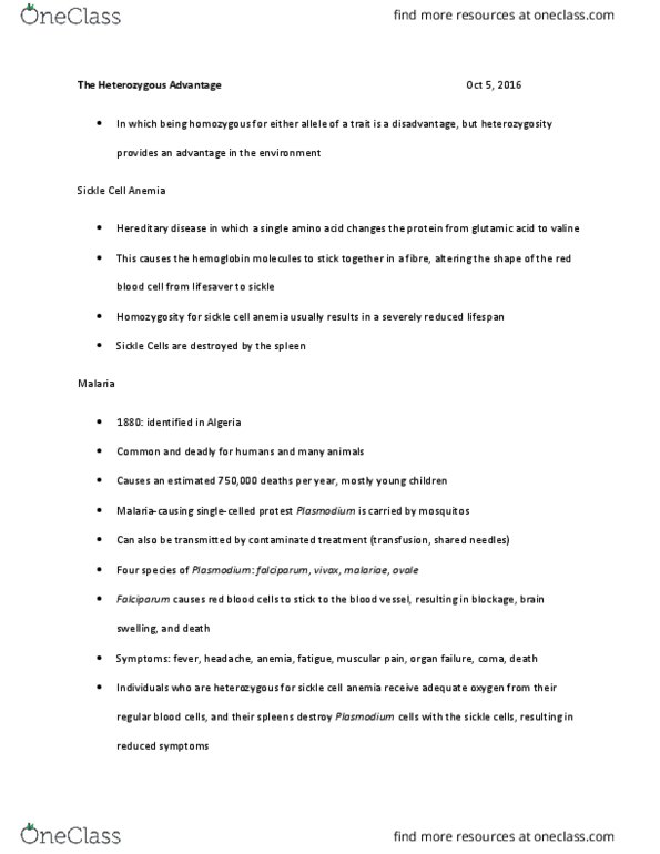 BLG 181 Lecture Notes - Lecture 7: Chloroquine, Proguanil, Red Blood Cell thumbnail