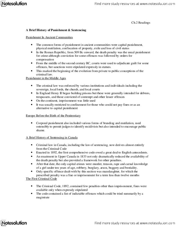 SOC346H5 Lecture Notes - Endangerment, Summary Offence, Criminal Code (Canada) thumbnail