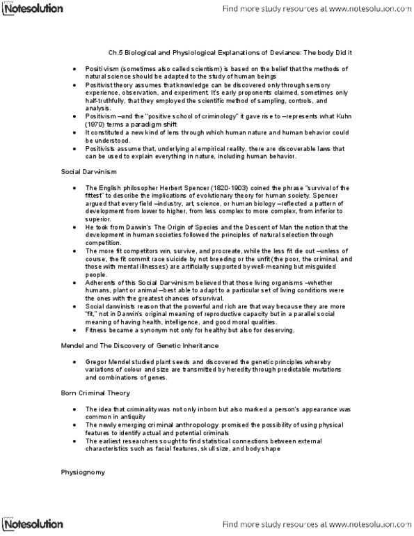 SOC211H5 Chapter Notes -Xyy Syndrome, Heritability, Sociobiology thumbnail