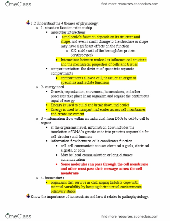 BISC276 Lecture Notes - Lecture 3: Mass Balance, Human Musculoskeletal System, Mass Flow thumbnail