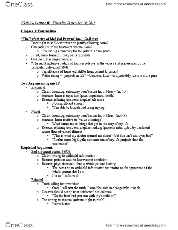 PHLB09H3 Lecture Notes - Lecture 3: Harm Avoidance, Paternalism thumbnail