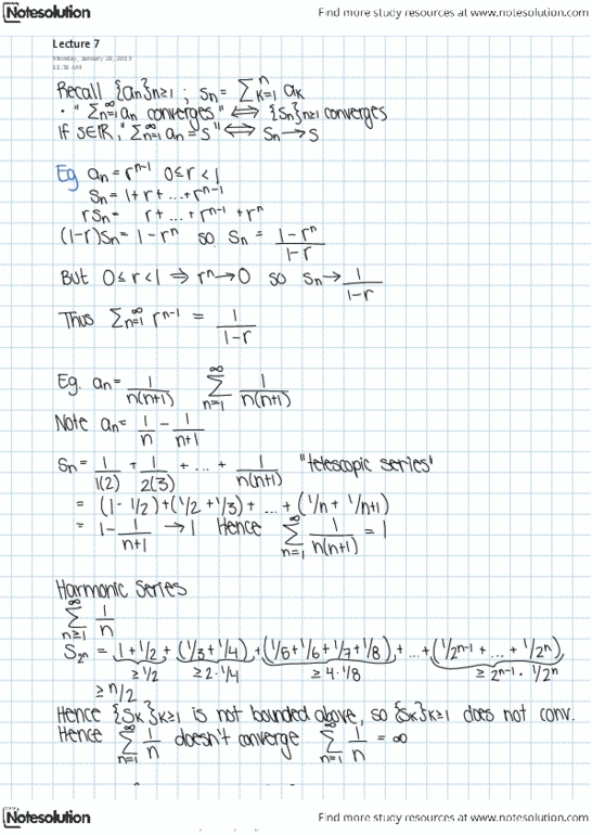 MAT 2125 Lecture Notes - Lecture 7: Real Analysis thumbnail