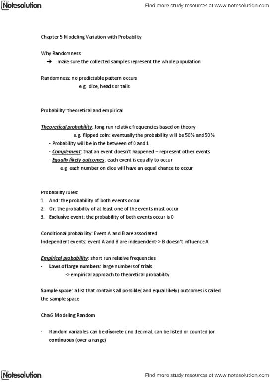 LFS 252 Lecture Notes - Bar Chart, Stratified Sampling, Central Limit Theorem thumbnail