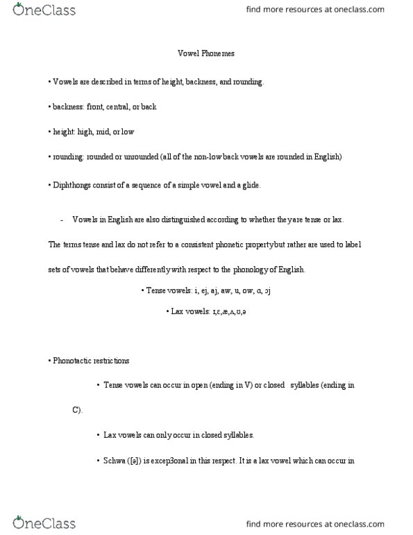 LIN228H5 Lecture 8: Vowel Phonemes thumbnail