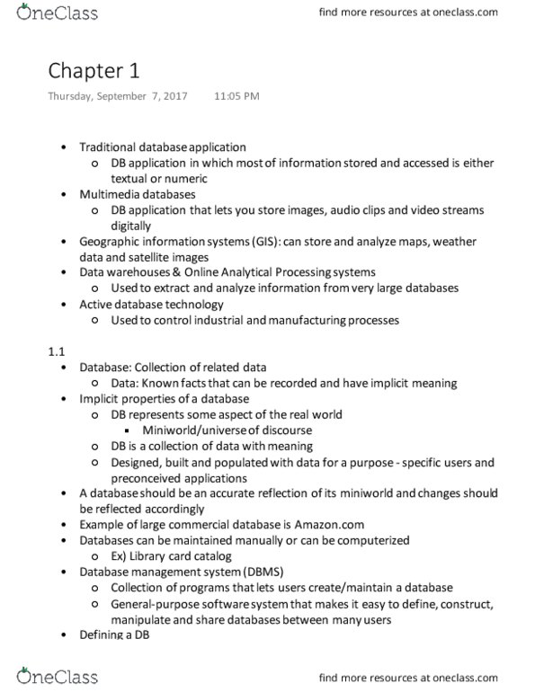 CS 4400 Chapter Notes - Chapter 1: Time Series, Data Mining, Xml thumbnail