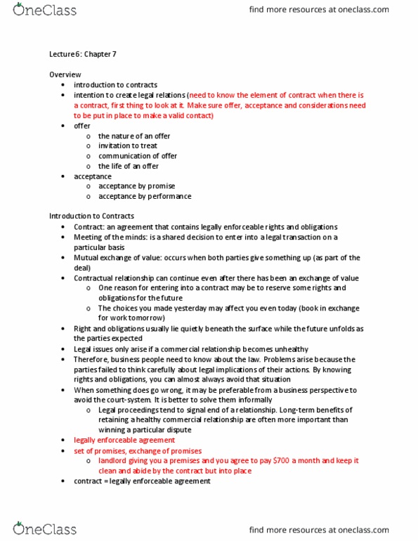 LAW 122 Lecture Notes - Lecture 6: Fax, Consumer Protection, Post Office thumbnail