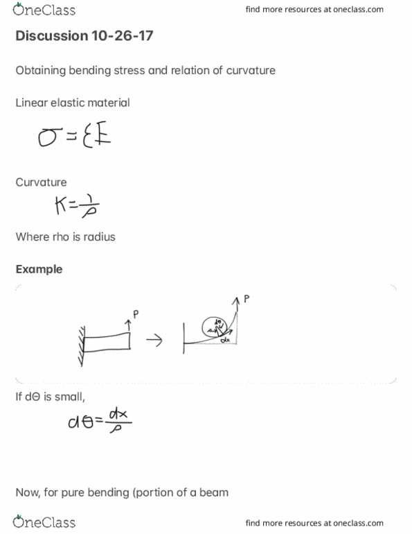 AEM 3031 Lecture Notes - Lecture 5: Centroid, Pure Bending thumbnail