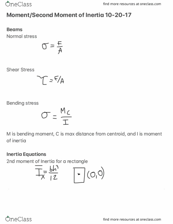 AEM 3031 Lecture Notes - Lecture 1: Centroid thumbnail