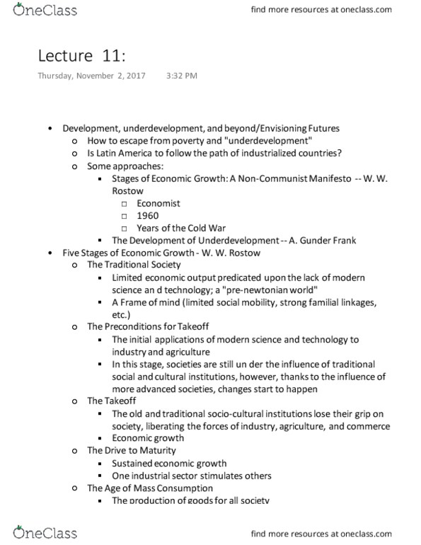 LAIS 10 Lecture Notes - Lecture 11: Post-Fordism, Mauricio Macri, Reproductive Rights thumbnail