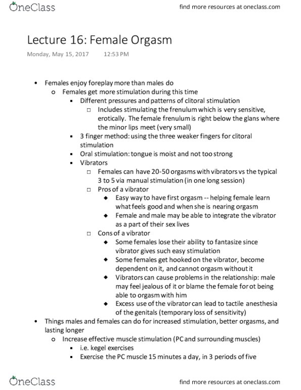 SOC 152A Lecture Notes - Lecture 16: Internal Monologue, Flans, Orgasm thumbnail