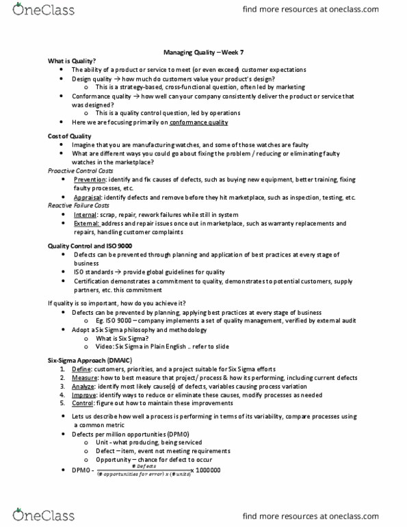 Management and Organizational Studies 3330A/B Lecture Notes - Lecture 7: Confidence Interval, Central Tendency, Design Specification thumbnail