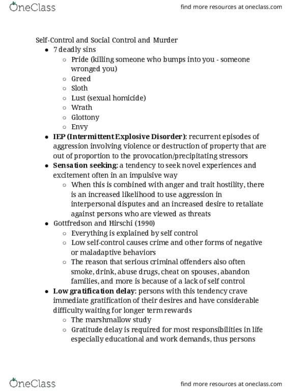 CJ ST 484 Lecture Notes - Lecture 3: Vise, Prosocial Behavior, Seven Deadly Sins thumbnail