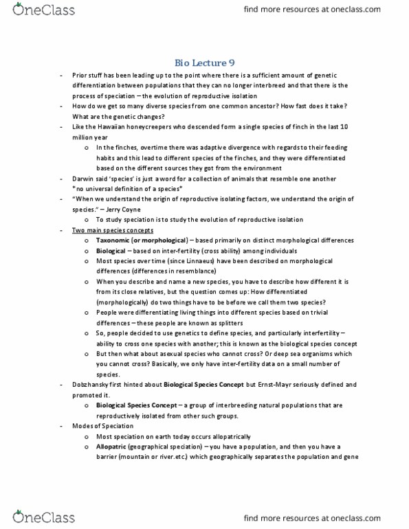 BIO120H1 Lecture Notes - Lecture 9: Zygote, Zygosity, Heterosis thumbnail