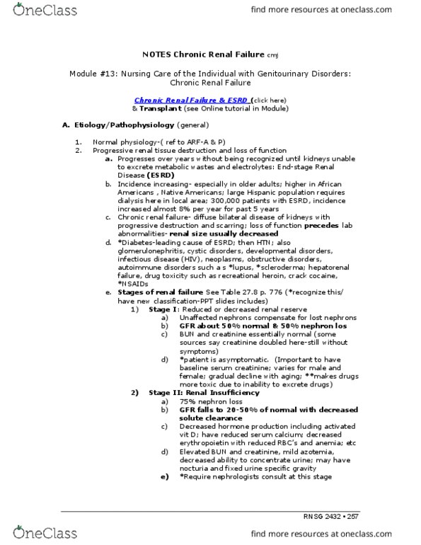 NURS307 Lecture Notes - Lecture 1: Pericardium, Hemoglobin, Immunosuppressive Drug thumbnail