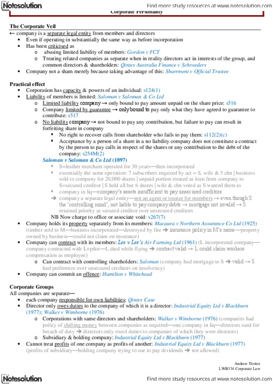 JSB171 Lecture Notes - Lecture 1: Endemol Australia, Judiciary Of Australia, Fiduciary thumbnail