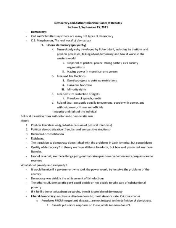 POLC91H3 Lecture 2: Week 2 Democracy and Authoritarianism thumbnail