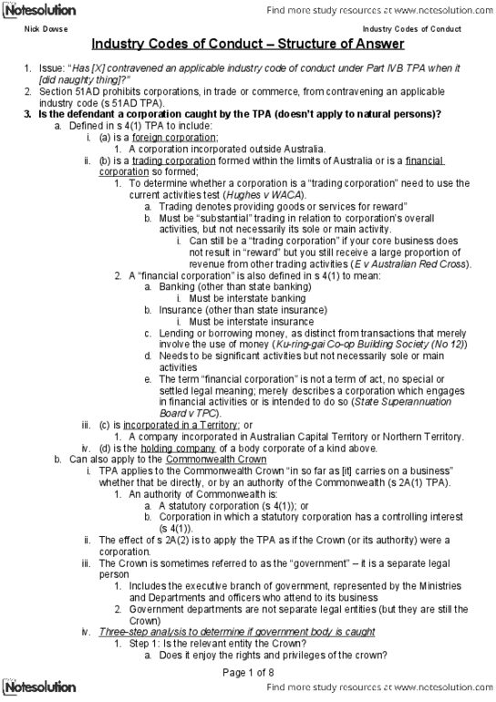 JSB171 Lecture Notes - Lecture 1: Kuringgai, Robert Silverberg, Unconscionability thumbnail