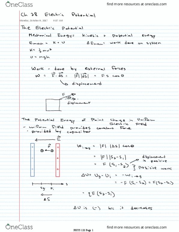 PHYS 133 Lecture 9: Lecture 9 Notes thumbnail