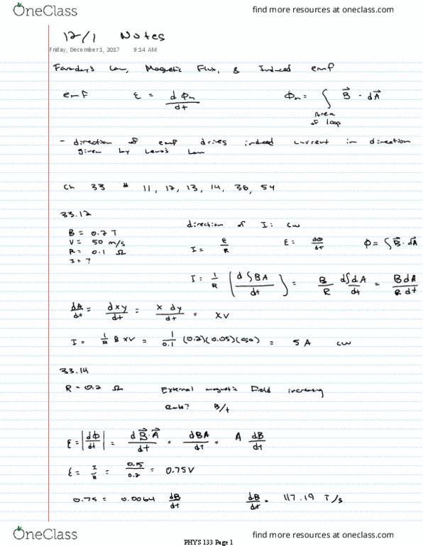 PHYS 133 Lecture 22: Lecture 22 Notes thumbnail