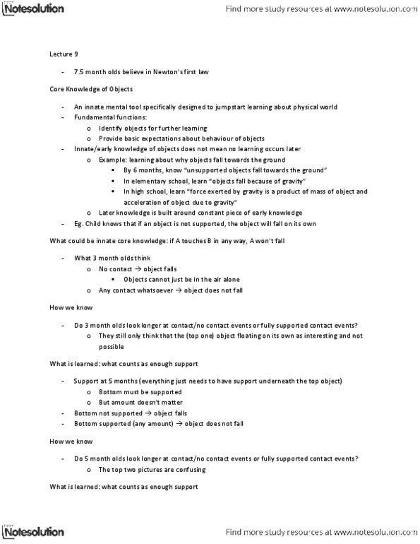 PSYCH211 Lecture Notes - Lecture 9: Toy Train thumbnail