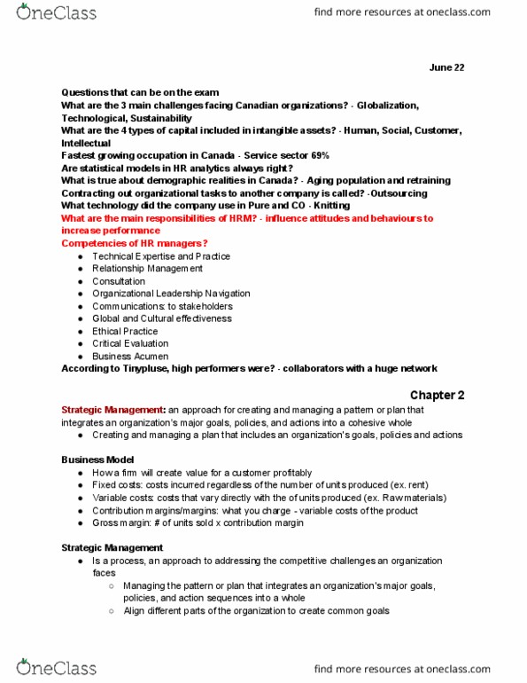 COMMERCE 2BC3 Lecture Notes - Lecture 2: Strategic Choice, Swot Analysis, Six Sigma thumbnail