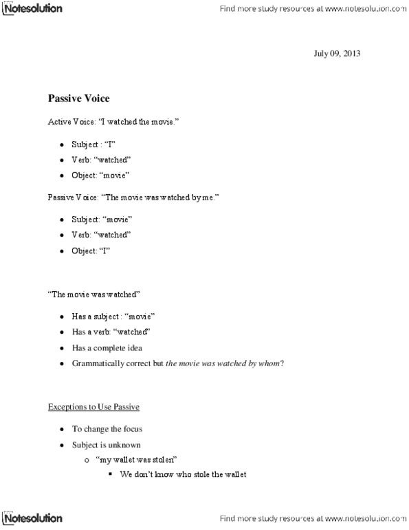 ENGL 100 Lecture : Passive Voice.docx thumbnail