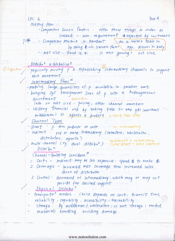MGT493H5 Lecture 6: Lecture 6 Marketing Plan Feb 9th 2010 thumbnail