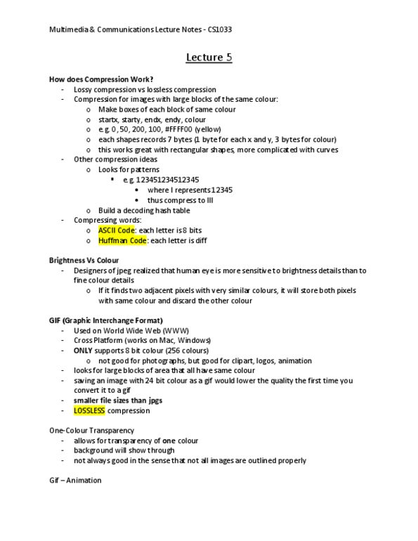 Computer Science 1033A/B Lecture 5: Lecture 5 thumbnail