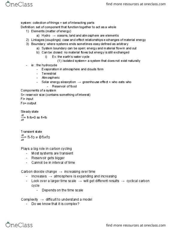 ENVR 200 Lecture Notes - Lecture 2: Carbon Cycle, Water Cycle, Heat Wave thumbnail