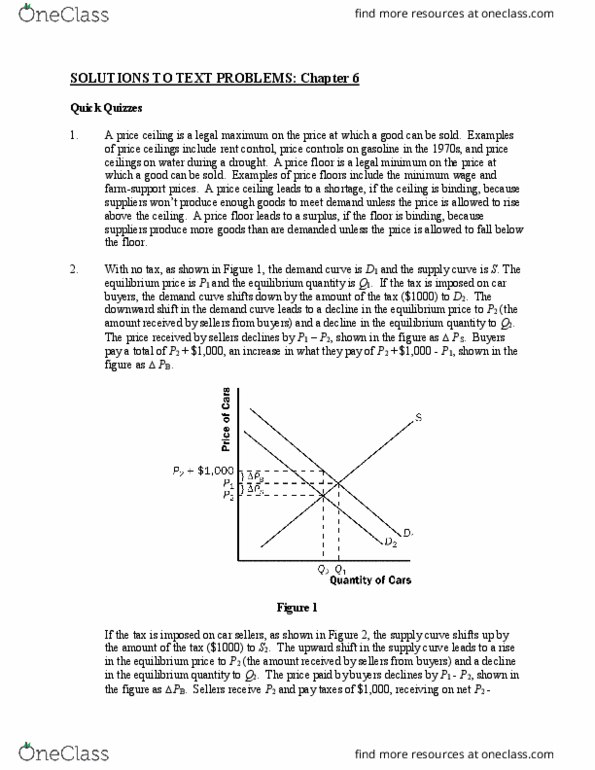 ECON201 Lecture Notes - Lecture 3: Deadweight Loss, Price Support, Variable Cost thumbnail