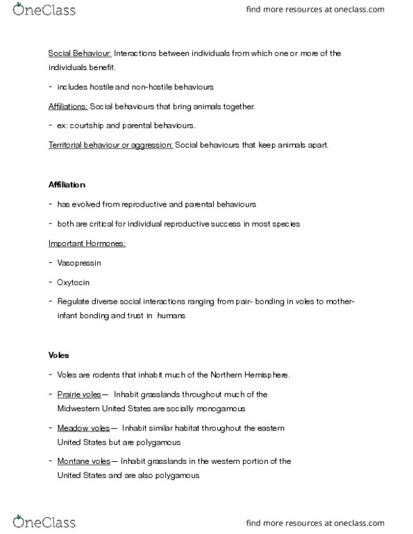 PSY 3391 Lecture Notes - Lecture 16: Vasopressin, Posterior Pituitary, Thalamus thumbnail