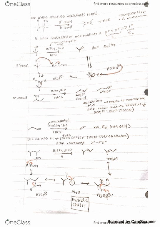 CHE 118B Lecture 2: Making alkenes with alcohols; Hydrogenation thumbnail