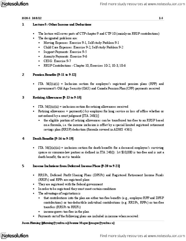 ADMS 3520 Lecture Notes - Leap Year, Savings Account, Income Splitting thumbnail