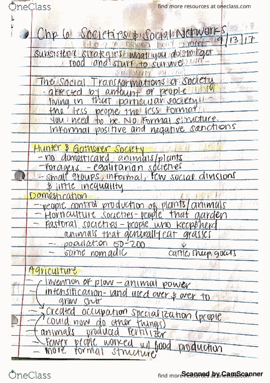 SOC-2010 Lecture 4: chp 6 societies and social networks Lecture thumbnail