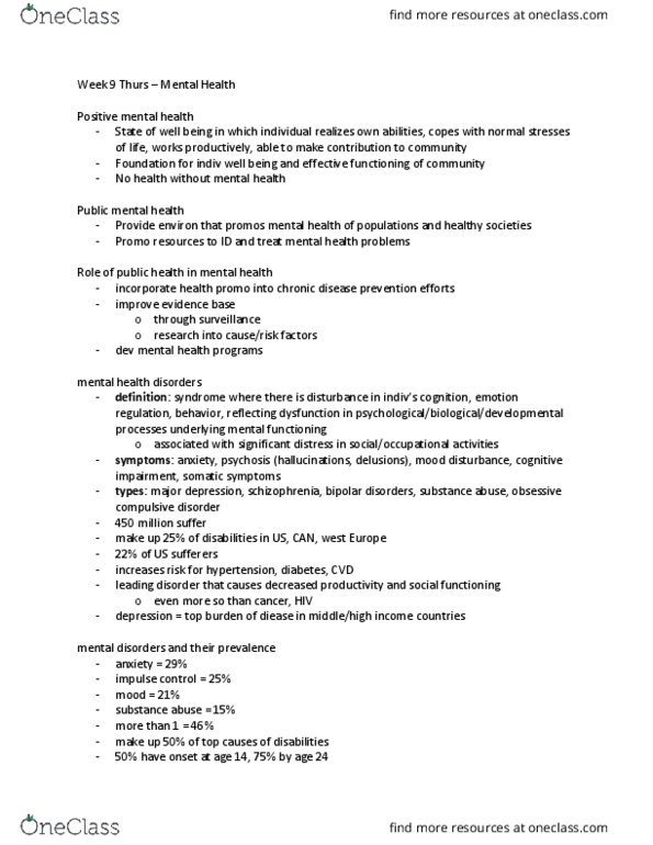 PUB HLT 150 Lecture Notes - Lecture 19: Obsessive–Compulsive Disorder, School Violence, Advanced Maternal Age thumbnail