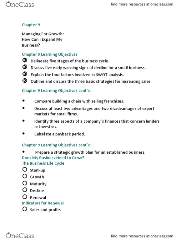 Event Management - Event and Exhibit Design ENT801 Chapter Notes - Chapter 9: Business Cycle, Swot Analysis, Price War thumbnail