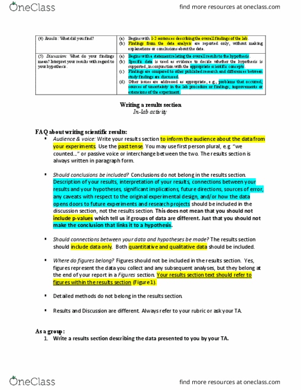 BIOL 1511 Lecture Notes - Lecture 2: Lab Report thumbnail